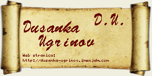 Dušanka Ugrinov vizit kartica